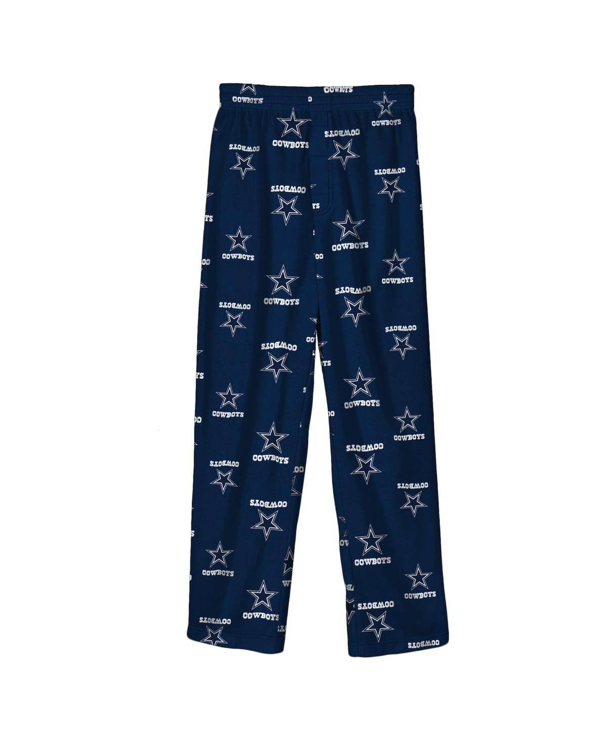 Shop Outerstuff Big Boys Navy Dallas Cowboys Team-colored Printed Pajama Pants