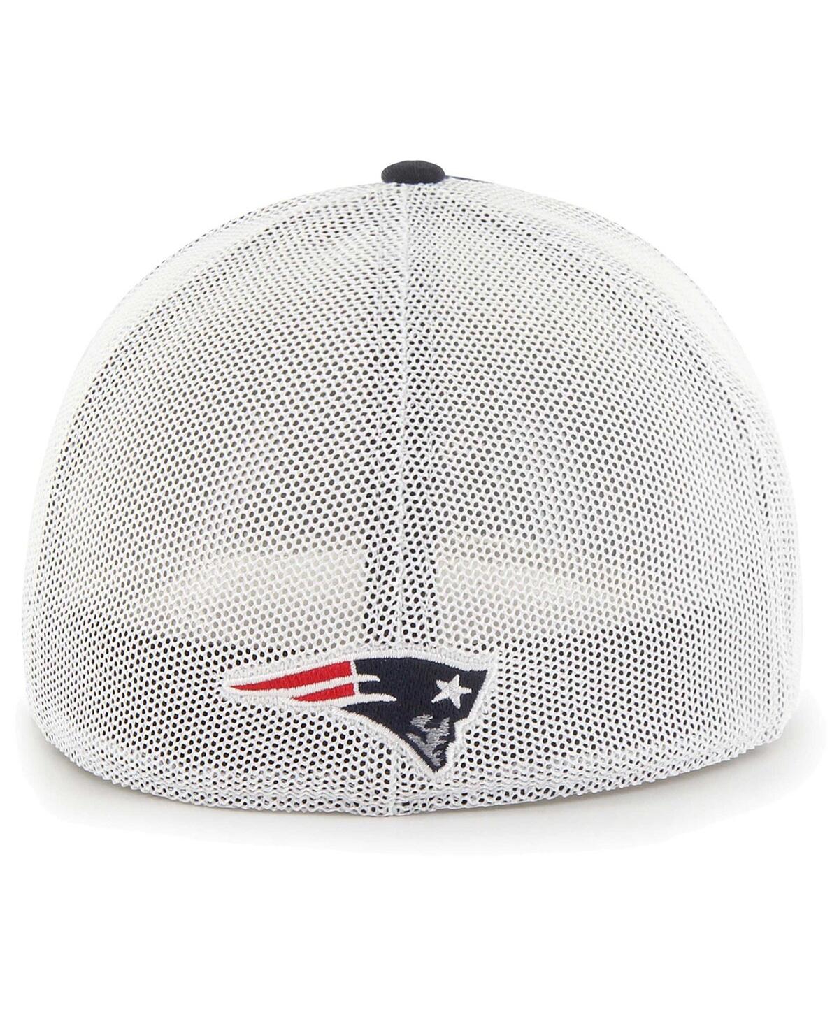 Shop 47 Brand Men's ' Navy New England Patriots Leather Head Flex Hat