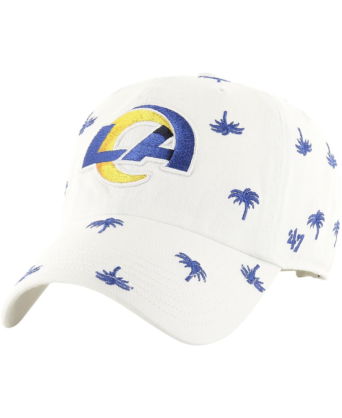 47 Brand Men's And Women's ' White Los Angeles Rams Confetti Clean Up Adjustable Hat