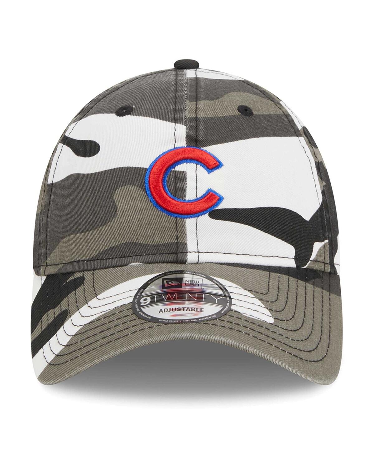 Shop New Era Men's  Camo Chicago Cubs Black Camo 9twenty Adjustable Hat