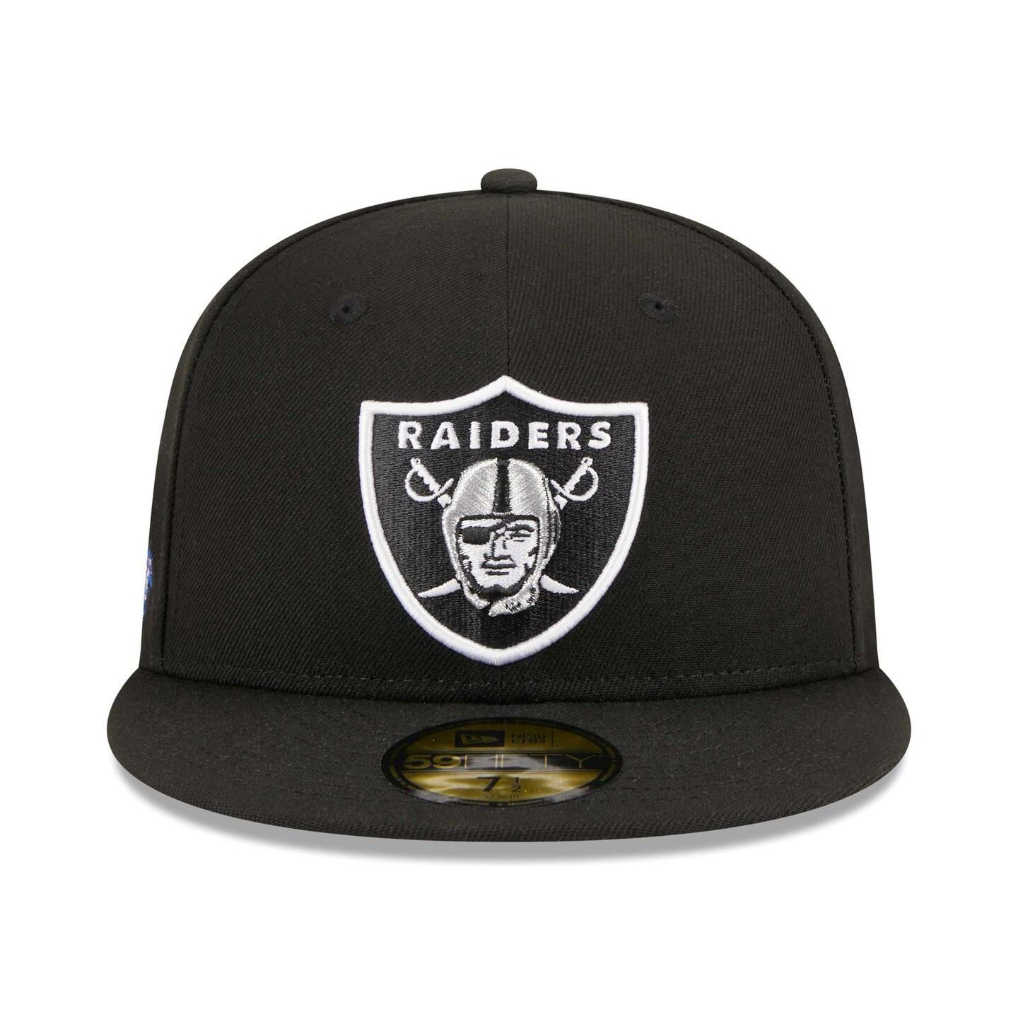 Мужская кепка New Era Black Las Vegas Raiders Main Patch 59FIFTY Fitted Hat — фото 3