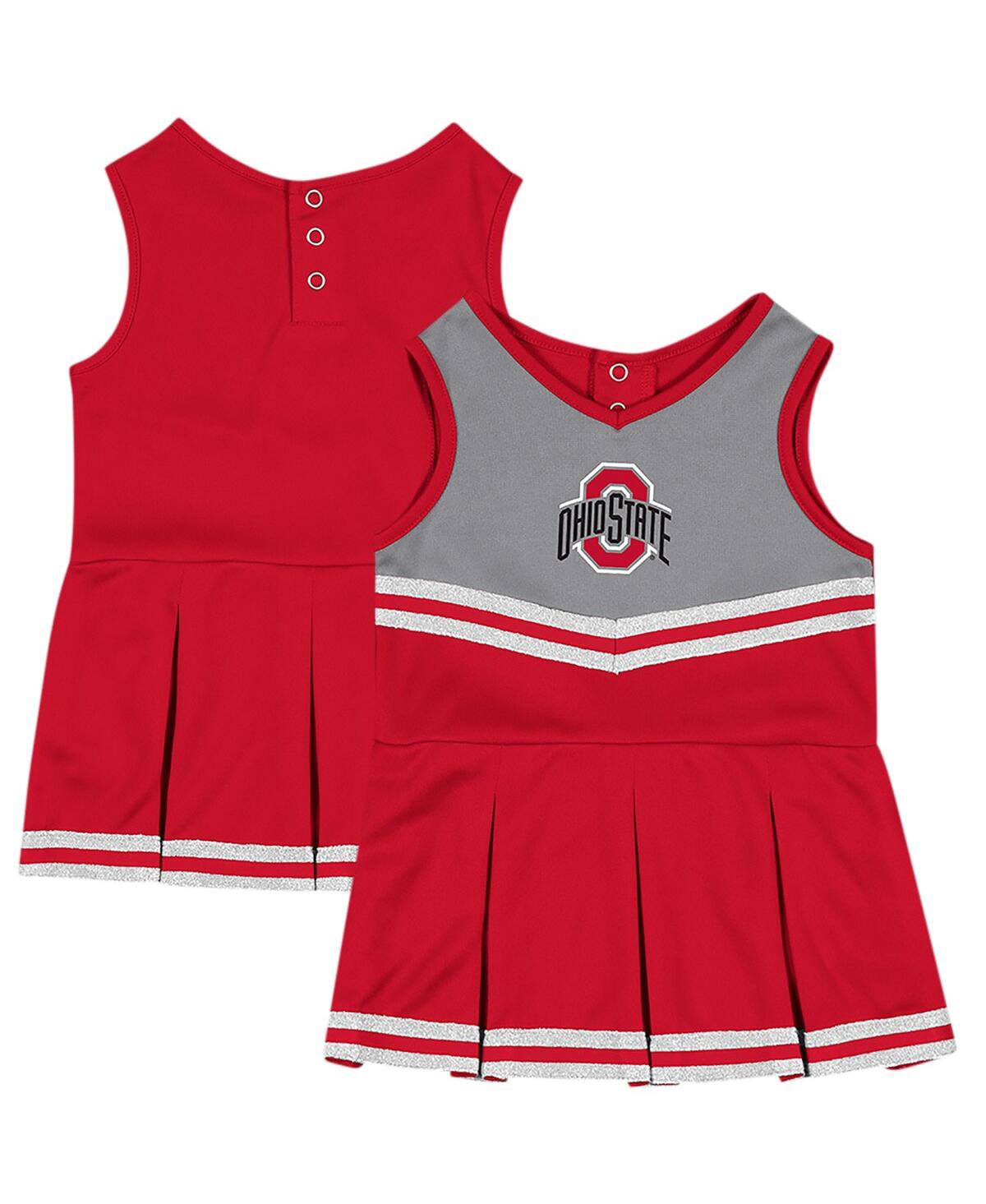 Shop Colosseum Girls Infant  Scarlet Ohio State Buckeyes Time For Recess Cheer Dress