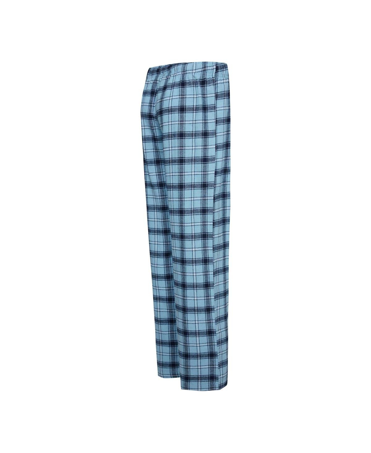 Shop Concepts Sport Women's  Carolina Blue, Navy North Carolina Tar Heels Arctic T-shirt And Flannel Pants In Carolina Blue,navy