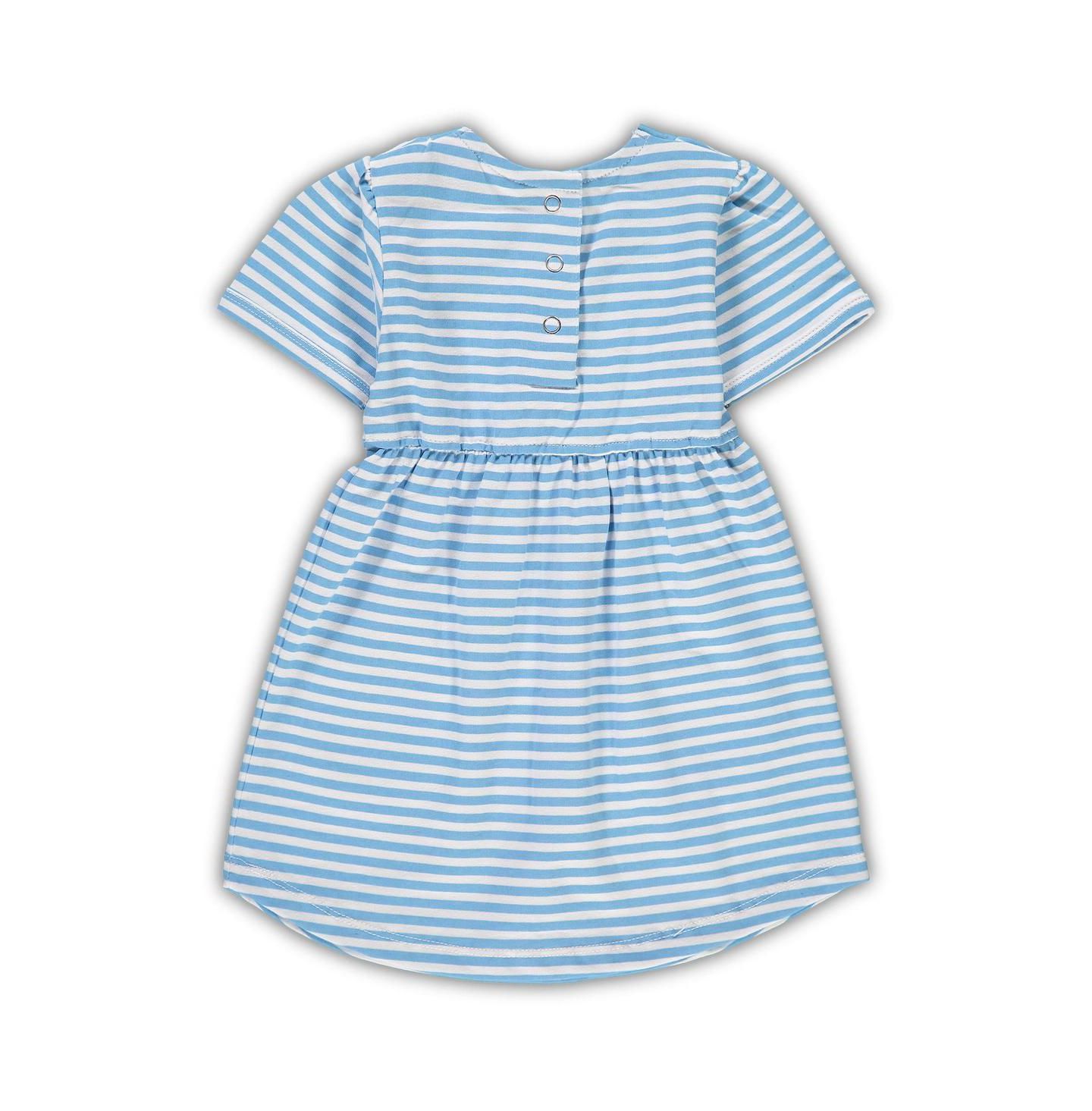 Платья Little King Apparel Carolina Blue North Carolina Tar Heels Striped with Pockets для девочек-малышей — фото 3