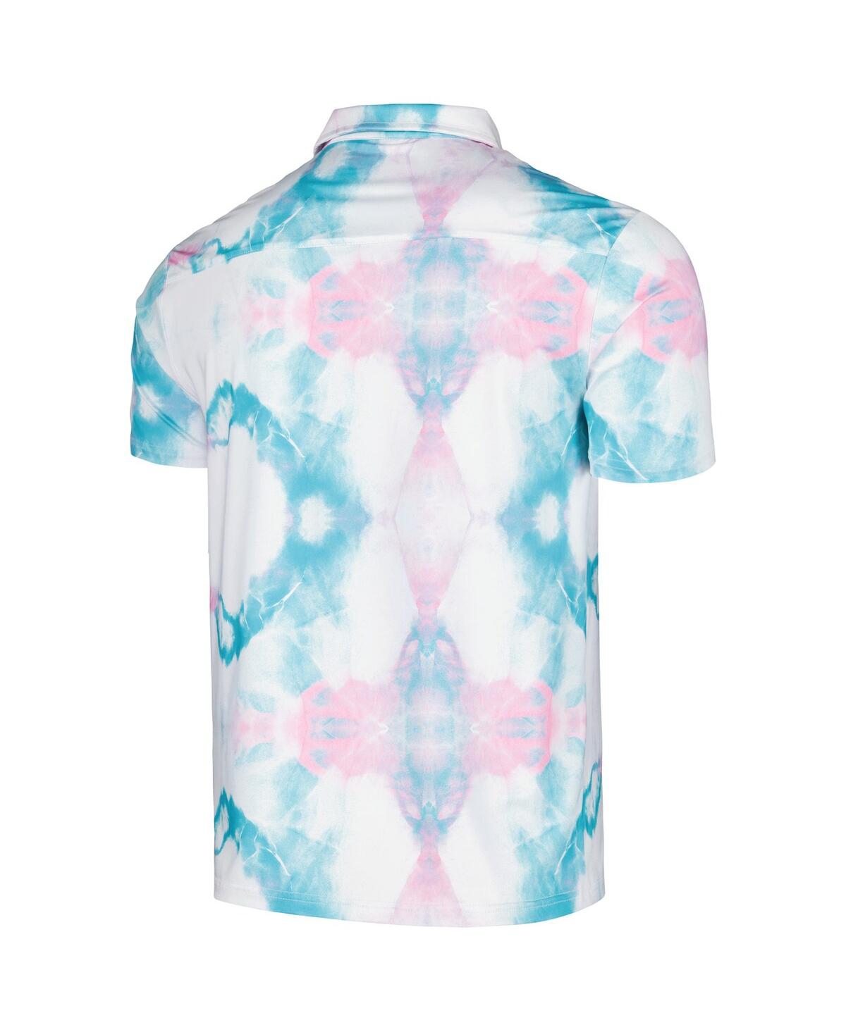 Shop Flomotion Men's  White The Players Cotton Candy Tie-dye Polo Shirt