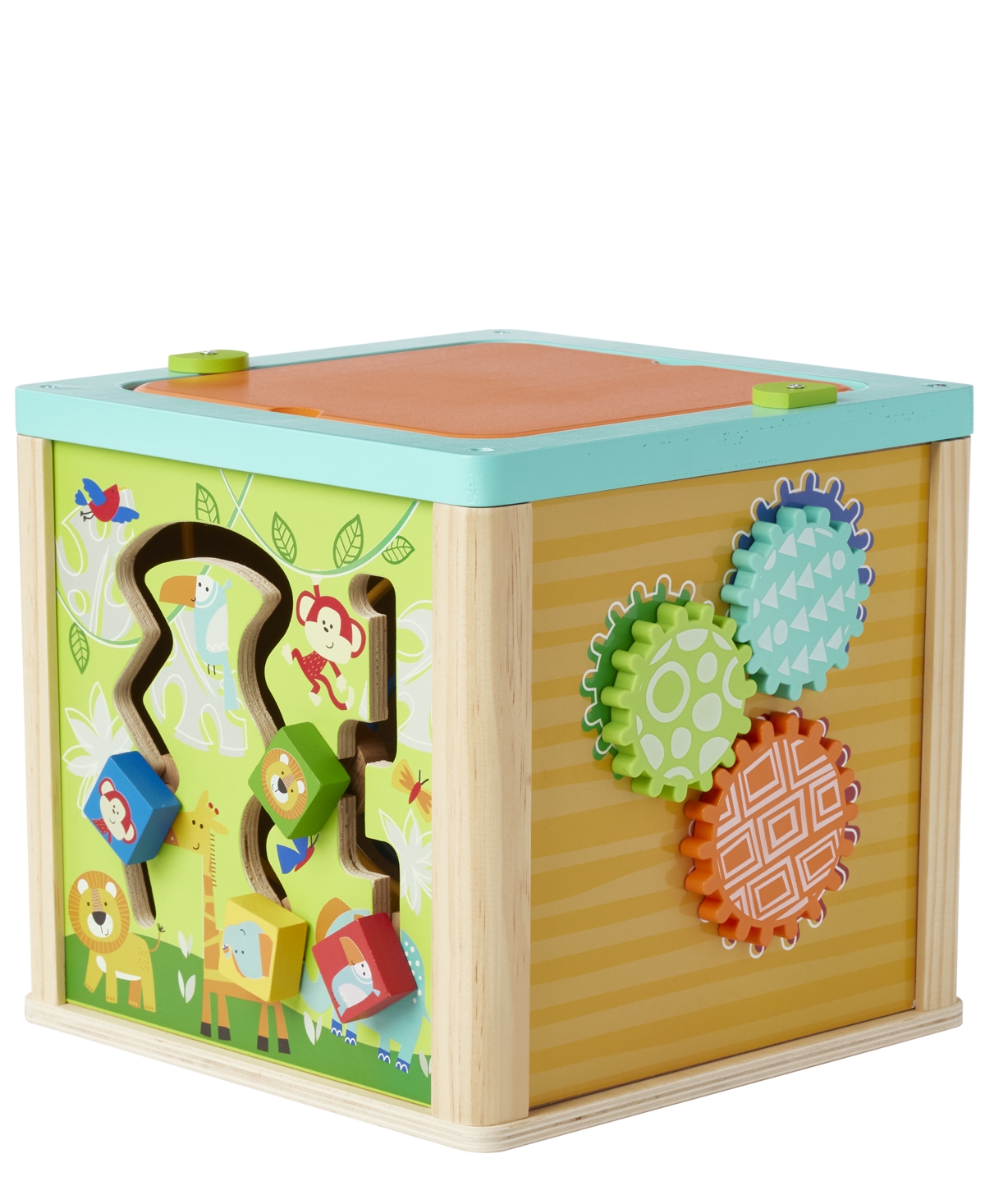 Shop Imaginarium Wooden Activity Cube Set In Multi Color