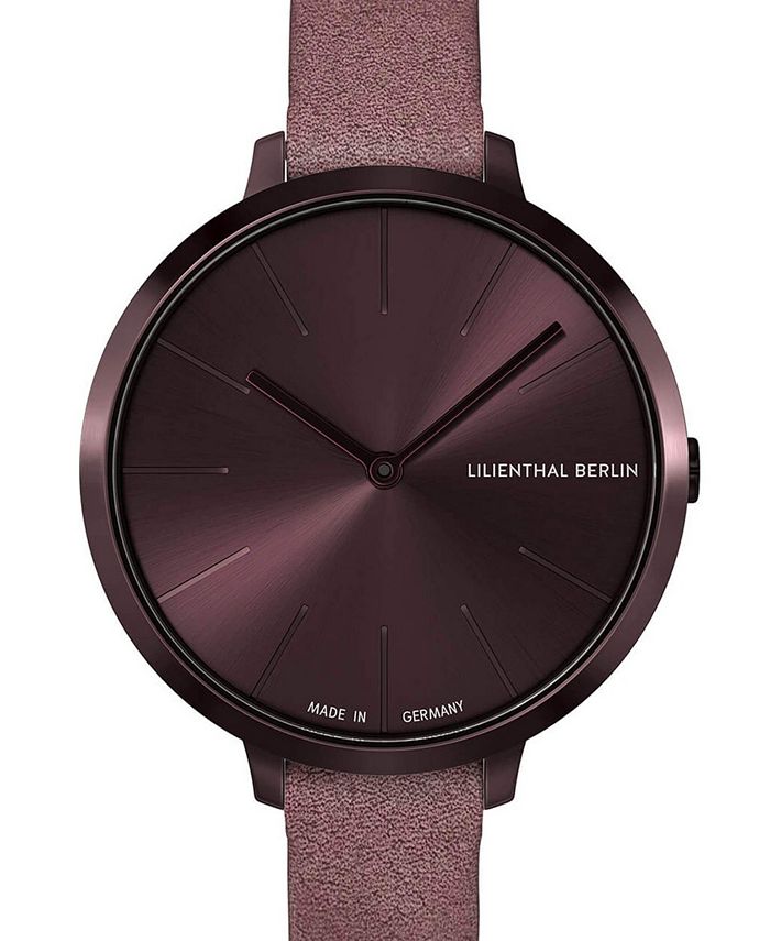 Lilienthal Berlin Women's Rosalux Burgundy Kiss Burgundy Leather Watch