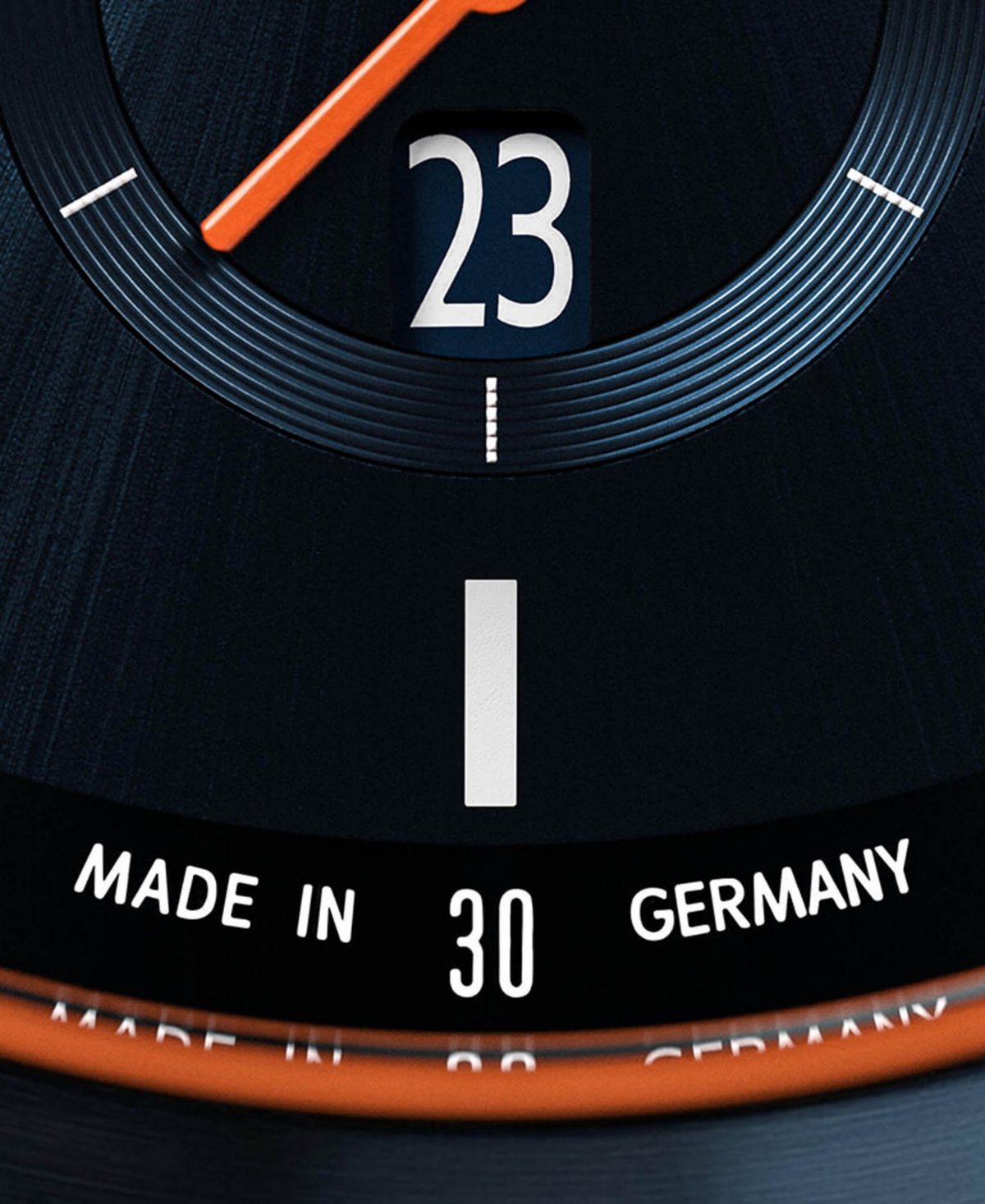 LILIENTHAL BERLIN MEN'S BLUE ORANGE CHRONOGRAPH BLUE STAINLESS STEEL LINK WATCH 42MM 