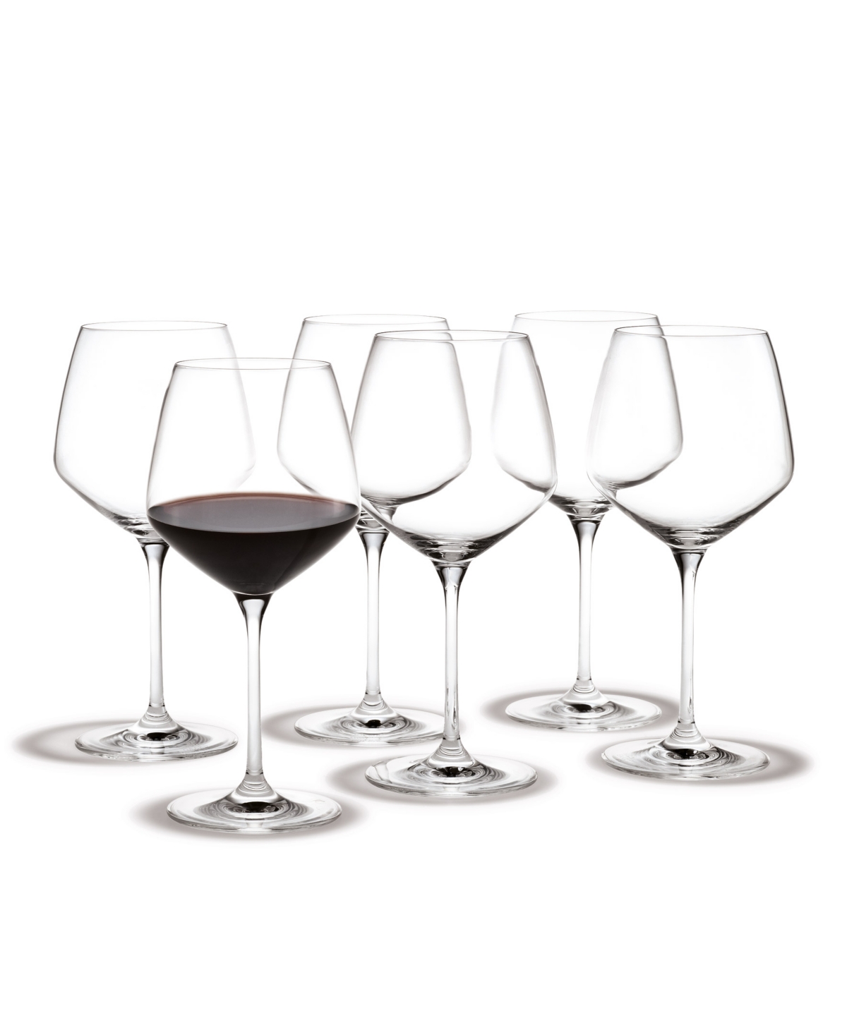 Rosendahl Perfection Burgundy Glasses, Set Of 6 In Clear