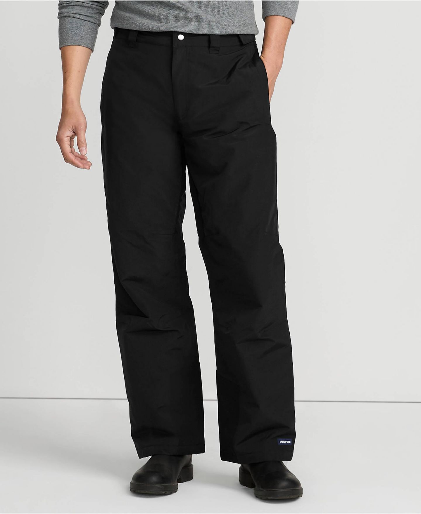 Мужские брюки Lands' End Squall Waterproof Insulated Snow Pants, цвет: Чёрный — фото 1