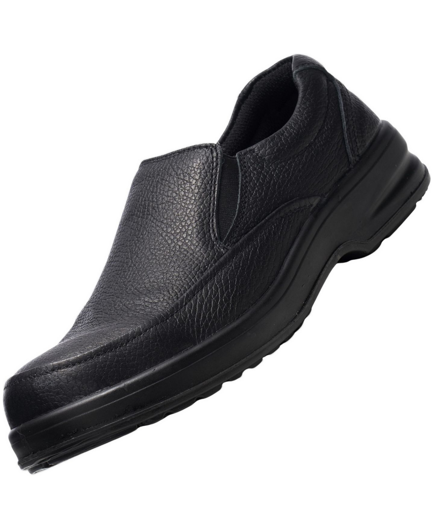 Мужские туфли Alpine Swiss Arbete Work Shoes Slip Resistant Genuine Leather Non Slip Loafers All Day Comfort Easy Slip On, цвет: Чёрный — фото 1