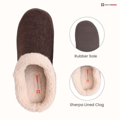 Mens Memory Foam Clog Slippers Fleece Fuzzy Slip On House Shoes