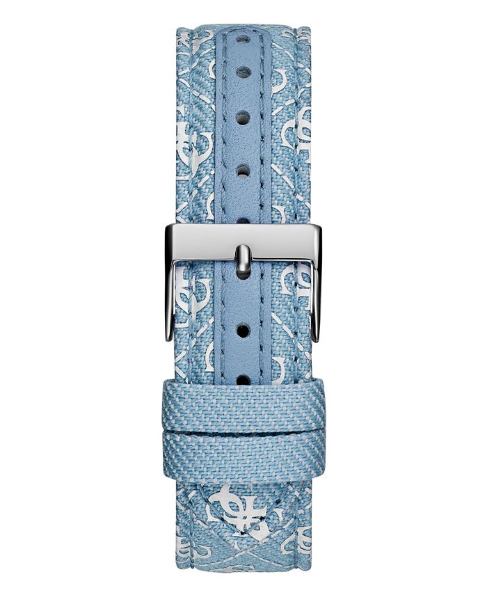 Guess Legacy Analog Blue Dial Blue Denim Strap Watch for Men - W1058G1