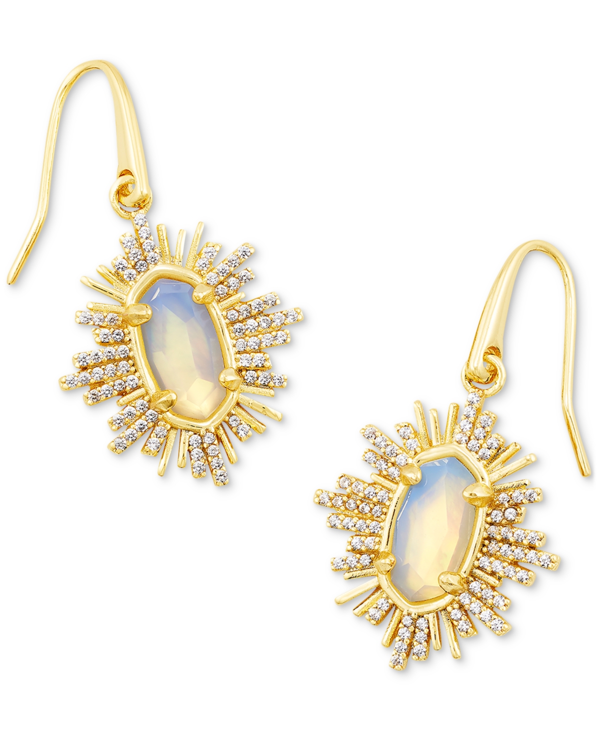 Kendra Scott Grayson Sunburst Drop Earrings In Iridescent Opalite