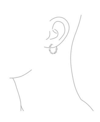 Classic Round Paper Clip Link Open Anchor Puff Mariner Chain Link Hoop Earrings Silver Gold Plated 1.25 Inch