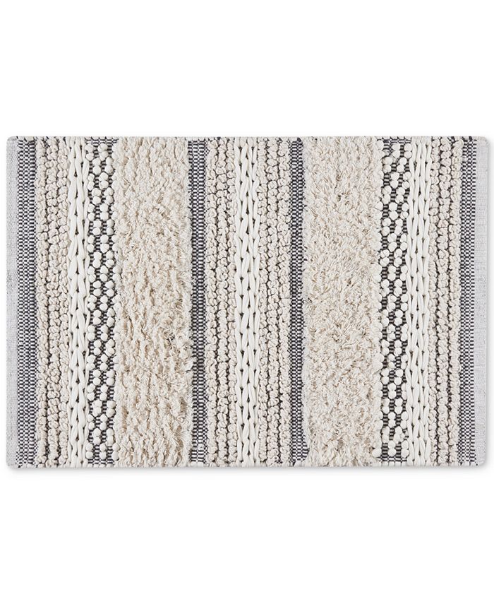 Décor Studio Channeled Woven Bath Rug, 20" x 30" Macy's