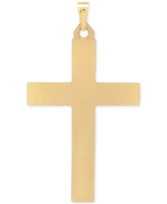 14k Gold Two-Tone Large Crucifix Pendant
