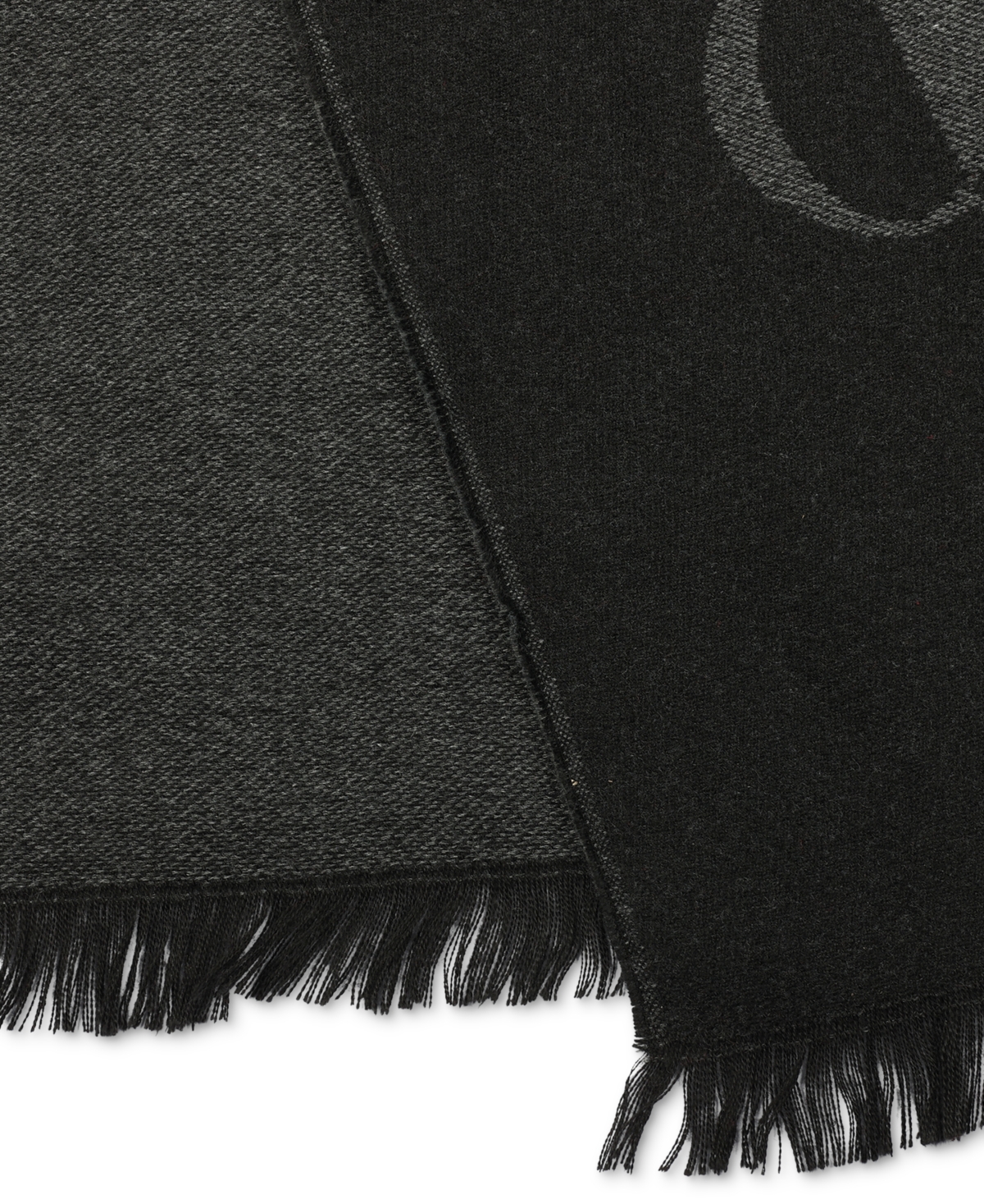 Shop Calvin Klein Men's Inverse Ck Logo Yarn Dye Scarf In Black Medium Grey