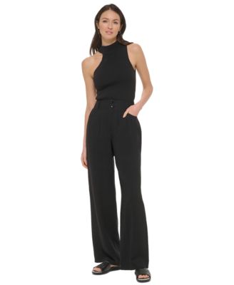 Women's Top-Stitched Crinkle Trousers