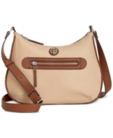 Giani Bernini Medium Nylon Hobo Bag, Created for Macy's - Almond Flax