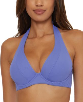 Becca - Women's Modern Edge Ribbed Extended Sized Bikini Top