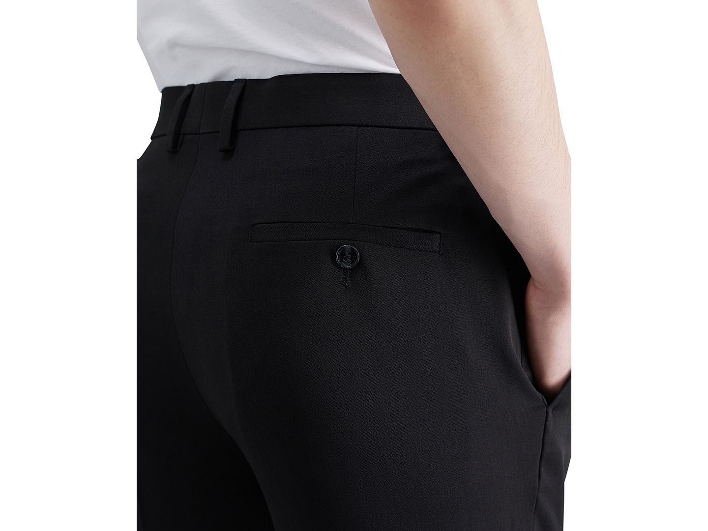 Мужские брюки Kenneth Cole Reaction Slim-Fit Stretch Dress Pants, цвет: Чёрный — фото 5
