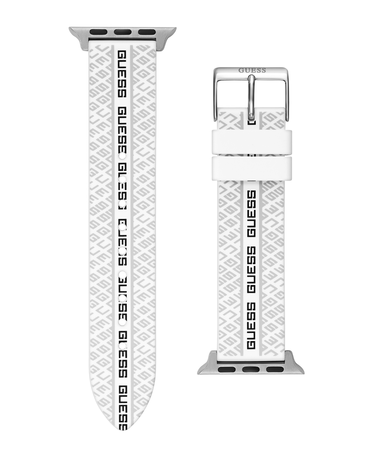 Guess Women's White Silicone Apple Watch Strap 38mm-40mm