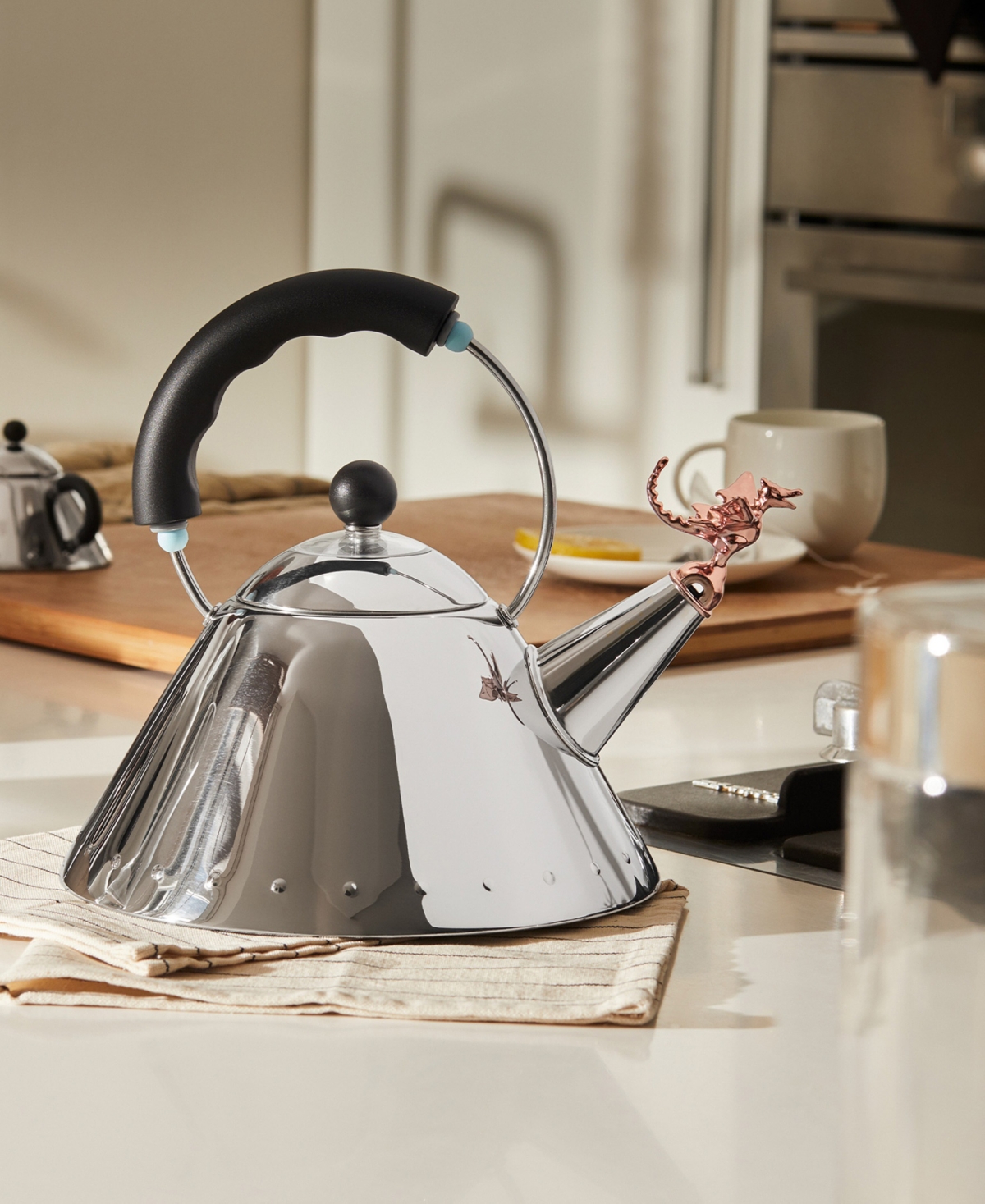 Alessi 2.1 Quart Tea Kettle by Michael Graves