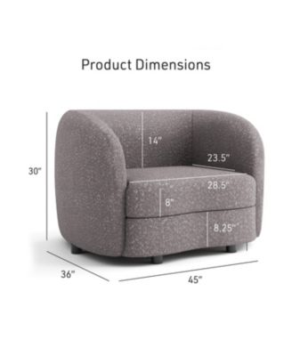 Isabella 43" Boucle Fabric Club Chair