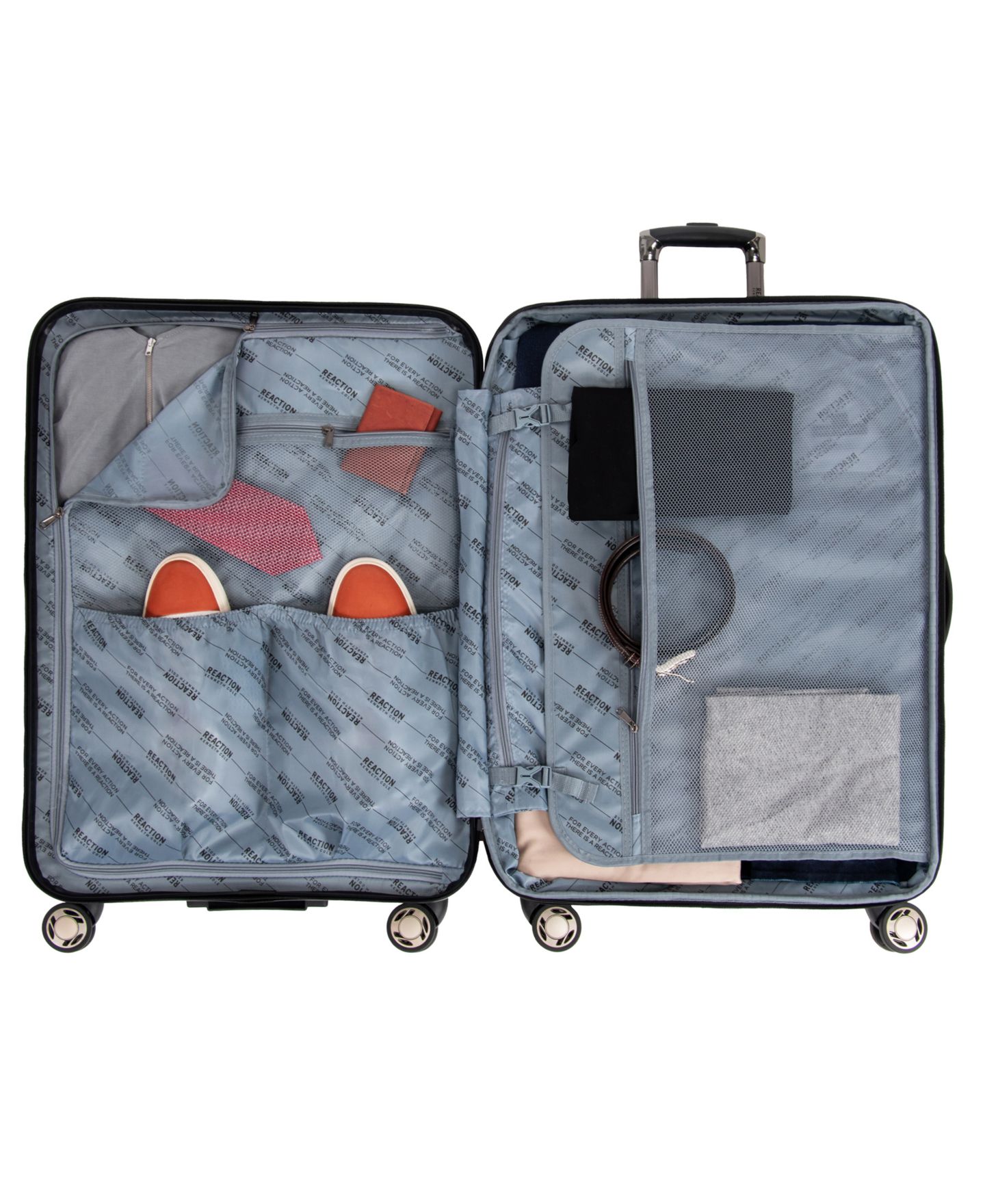 Чемоданы Kenneth Cole Reaction Renegade 3-Piece Hardside Expandable Spinner Luggage Set, цвет: Чёрный — фото 6