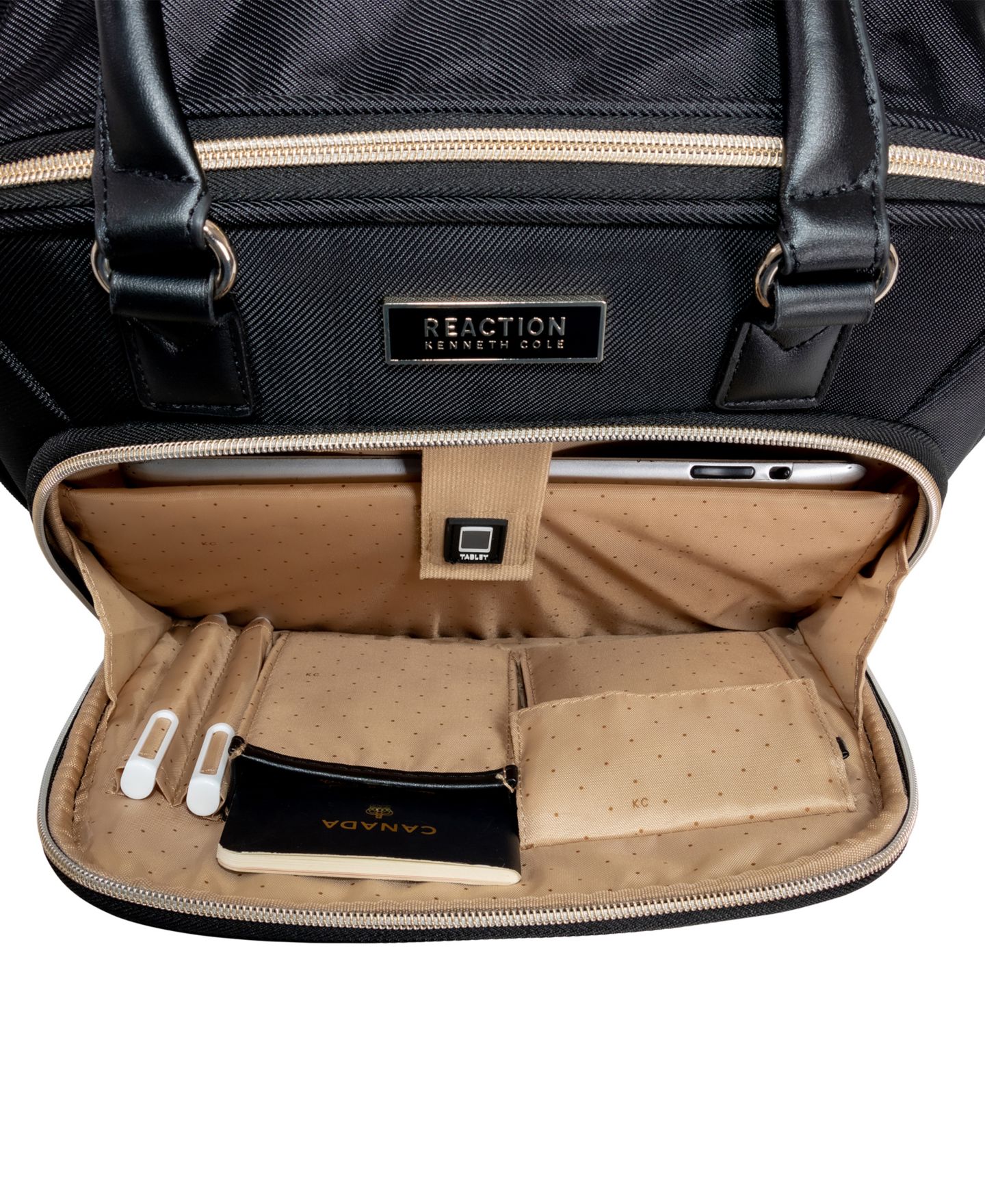 Чемоданы Kenneth Cole Reaction 17" Softside Chevron 4-Wheel Spinner Carry-On Underseater, цвет: Чёрный — фото 7