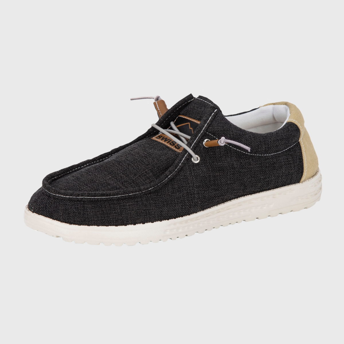 Men's Flynn Boat Shoes Lightweight Slip-On Loafers Moc Toe Sailing Deck Shoes Breathable Summer Travel Shoes Light Enough to Float - Khak