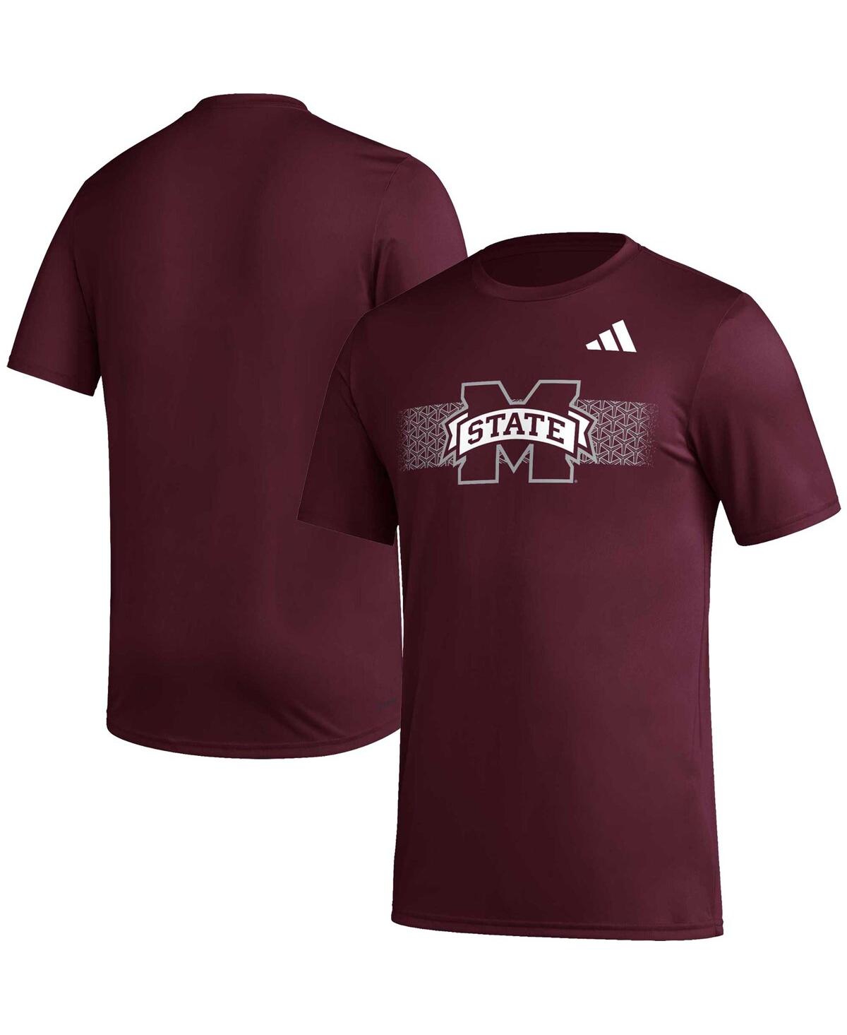 Adidas Originals Men's Adidas Maroon Mississippi State Bulldogs Pregame Aeroready T-shirt