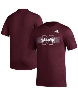 adidas Men's Maroon Mississippi State Bulldogs Pregame AEROREADY T ...