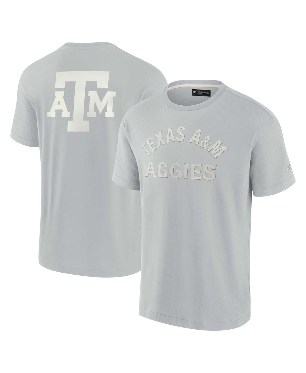 Fanatics Signature Men's And Women's  Gray Texas A&m Aggies Super Soft Short Sleeve T-shirt