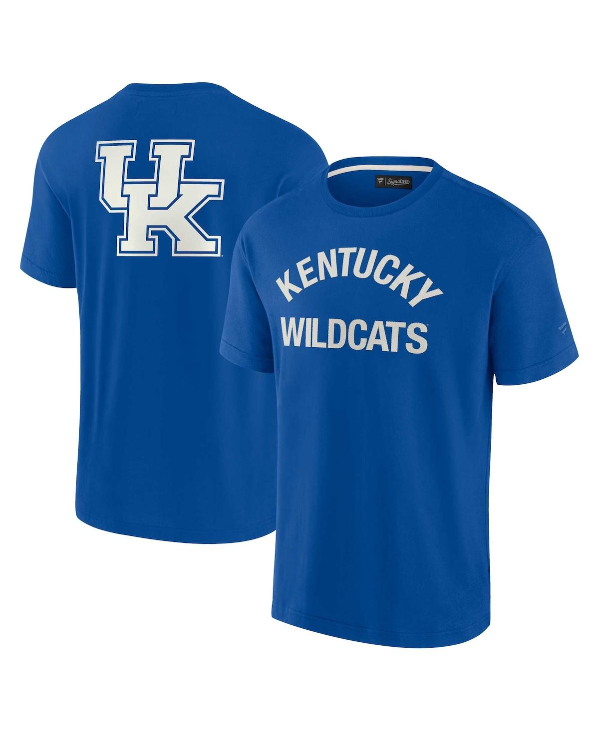 Shop Fanatics Signature Men's And Women's  Royal Kentucky Wildcats Super Soft Short Sleeve T-shirt