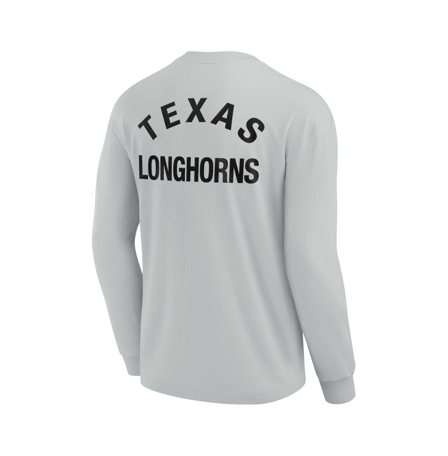 Футболка Fanatics Signature Gray Texas Longhorns Super Soft Long Sleeve — фото 3