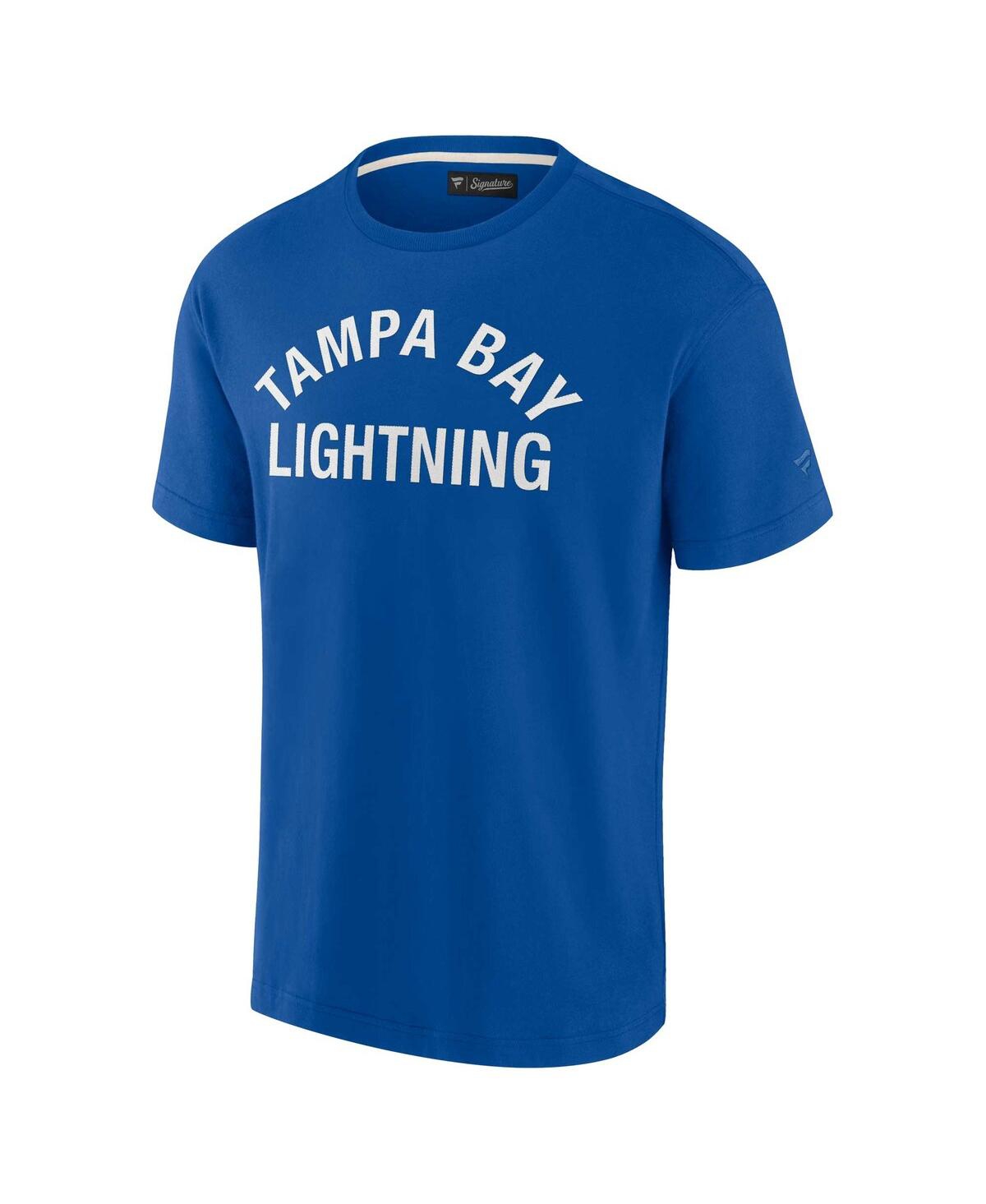 Shop Fanatics Signature Men's And Women's  Blue Tampa Bay Lightning Super Soft Short Sleeve T-shirt