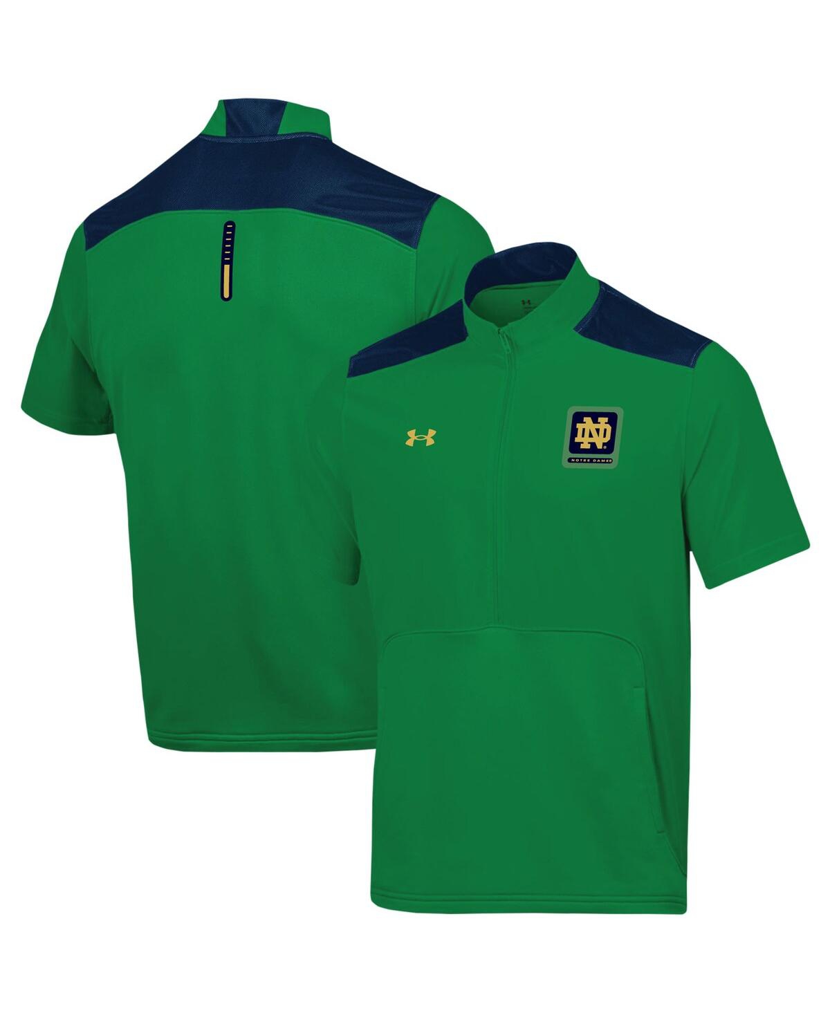 Shop Under Armour Men's  Green Notre Dame Fighting Irish Motivate Half-zip Jacket
