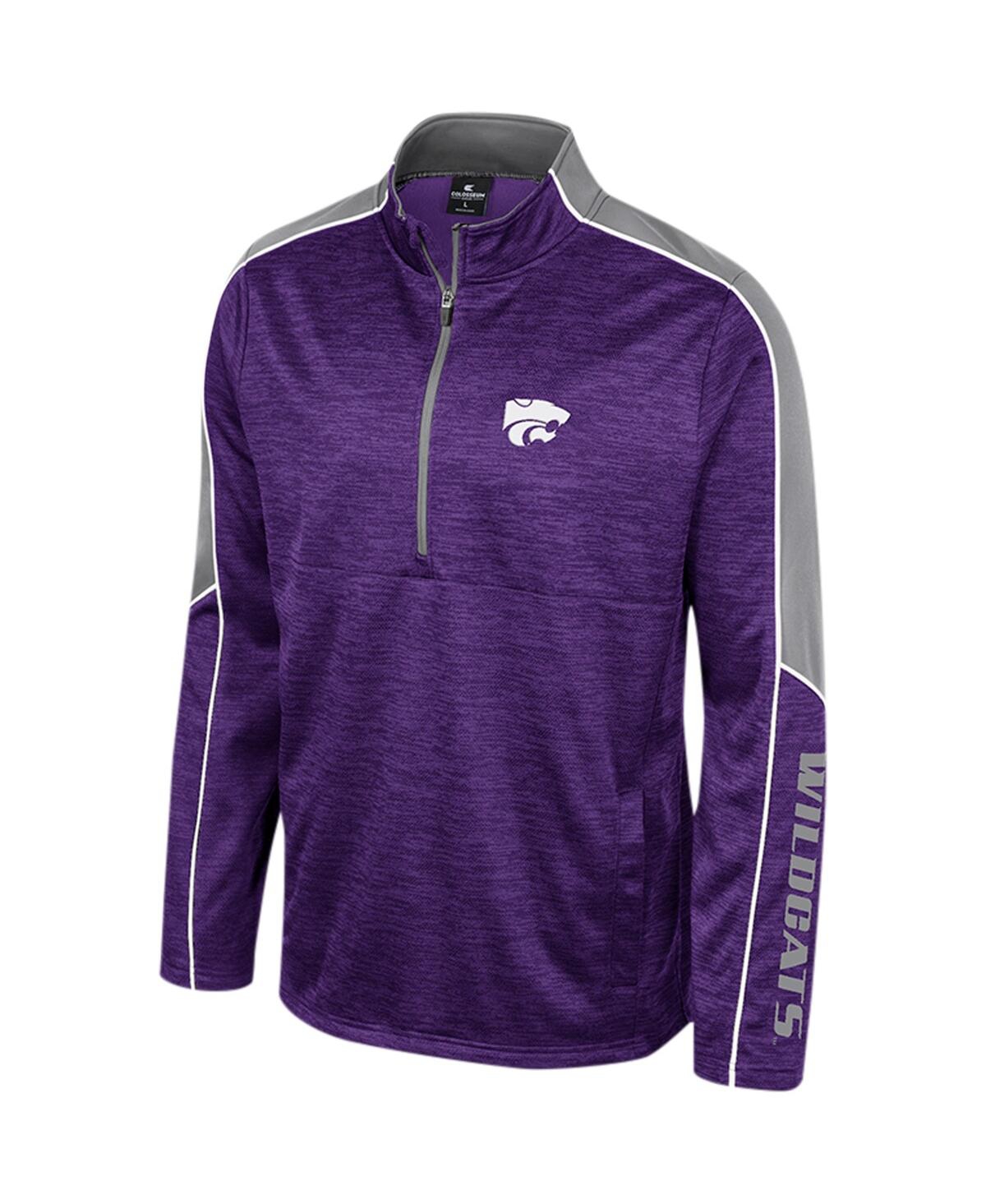 Shop Colosseum Men's  Purple Kansas State Wildcats Marled Half-zip Jacket