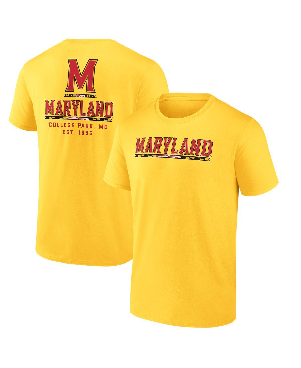 Fanatics Men's  Gold Maryland Terrapins Game Day 2-hit T-shirt