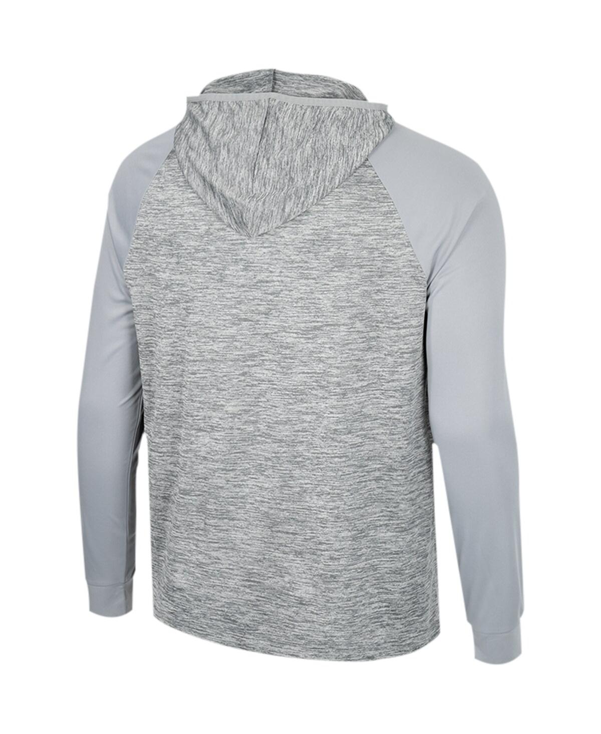 Colosseum Men's  Gray Vanderbilt Commodores Cybernetic Raglan Quarter-zip Hooded Top In Gray