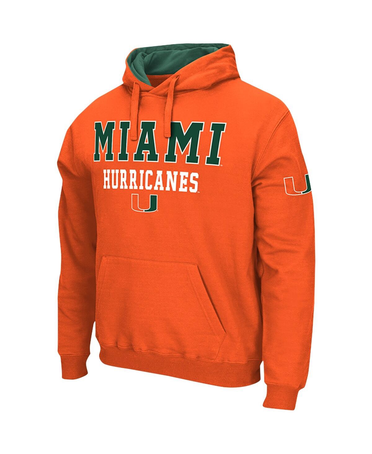Colosseum Men's  Orange Miami Hurricanes Sunrise Pullover Hoodie In Orange