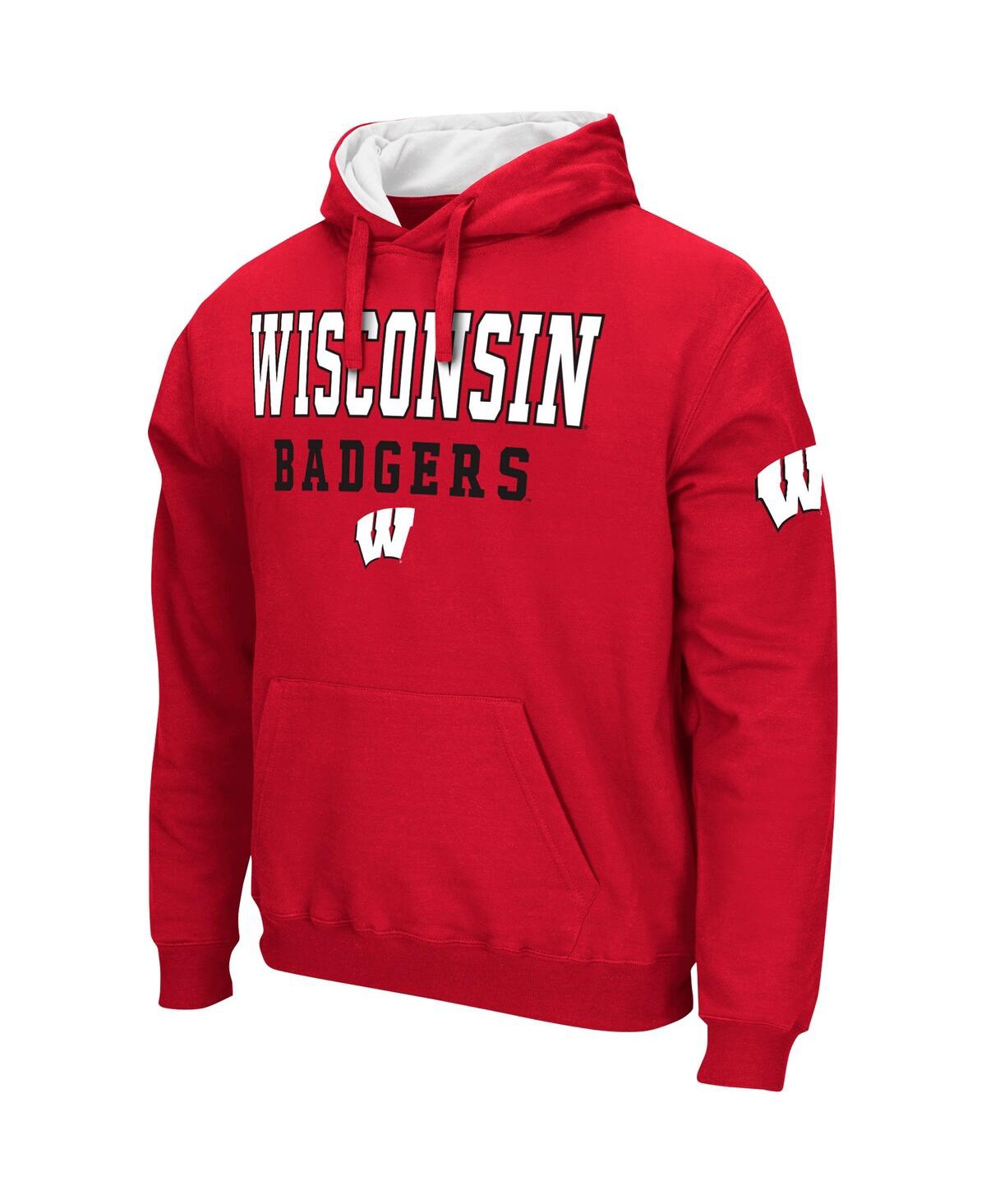Shop Colosseum Men's  Red Wisconsin Badgers Sunrise Pullover Hoodie