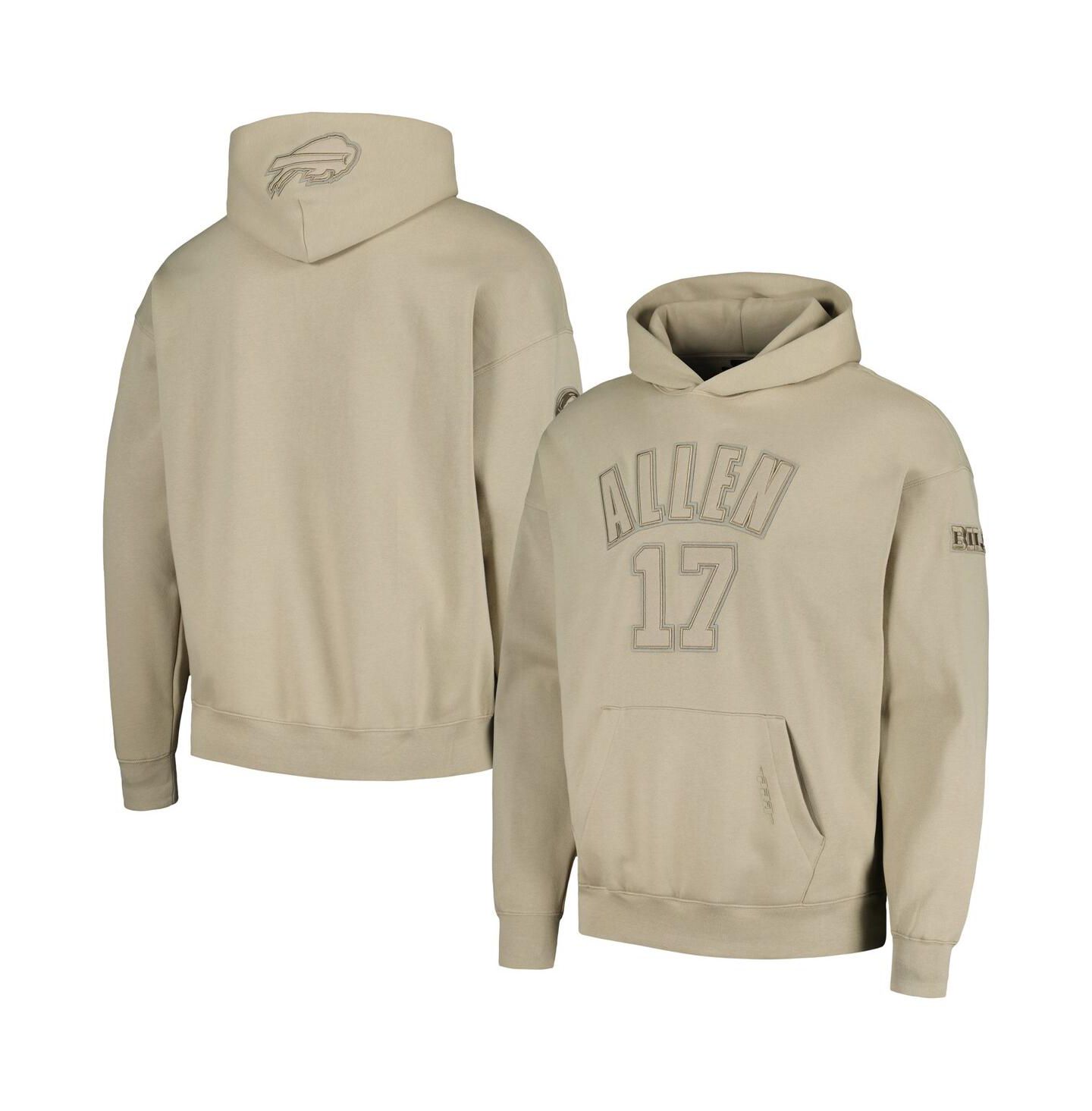 Мужское худи Pro Standard Josh Allen Tan Buffalo Bills Player Name and Number Pullover — фото 1