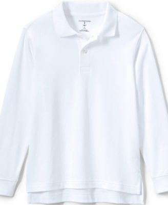 Girls Long Sleeve Interlock Polo Shirt