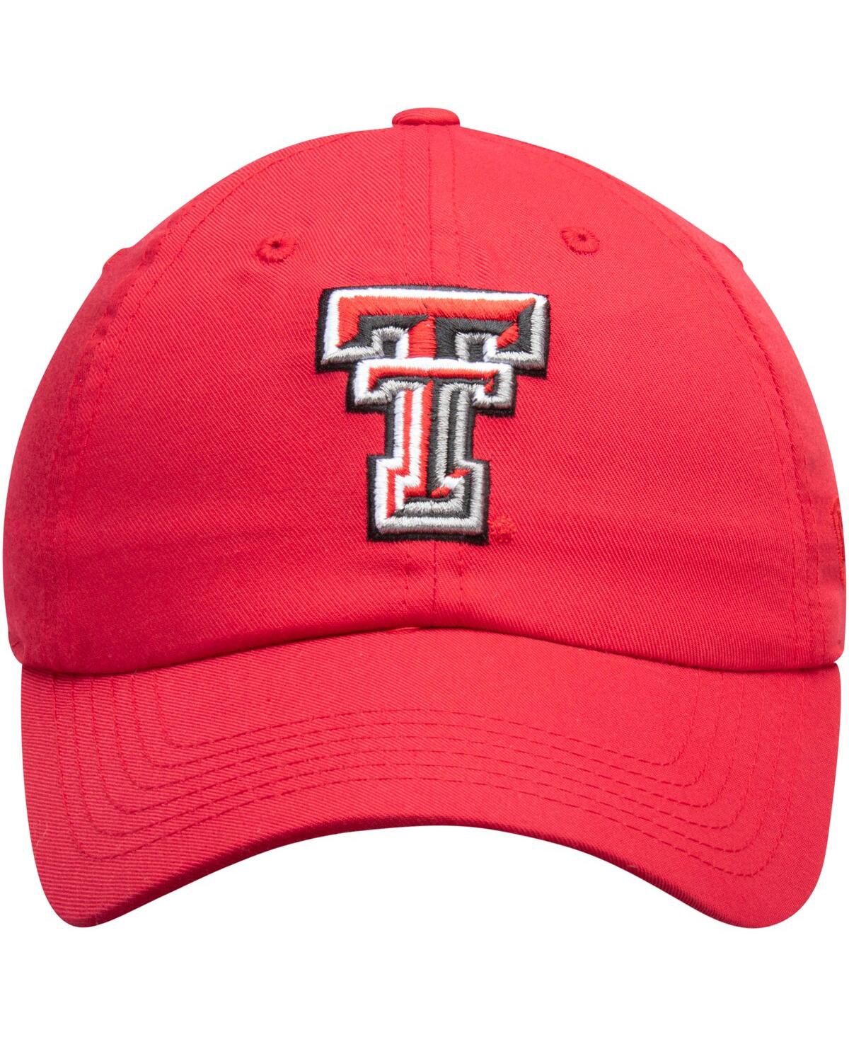 Men's Top of the WorldTexas TechRaiders Primary Logo Staple Adjustable Hat - Red