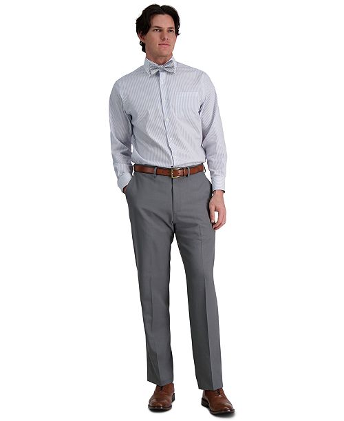 alfani Haggar Men's Premium Comfort Stretch Classic-Fit Solid Flat Front Dress Pants Men's Fashion & Accessories
