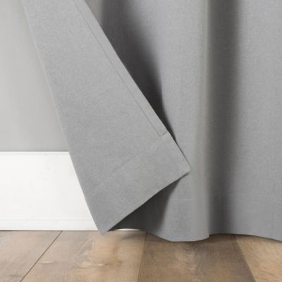 Cotton Blend Button Tab Top Curtain