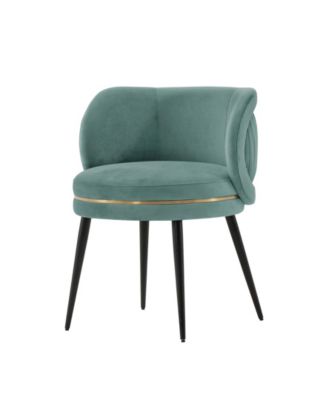 Kaya Pleated Velvet Upholstered Dining Chair